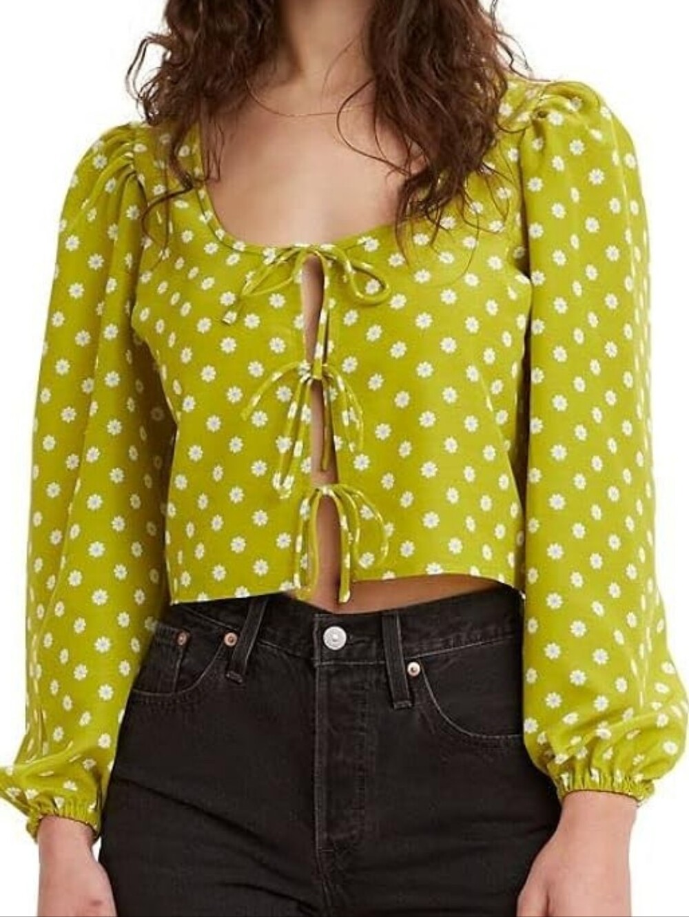 Levi's Embry Tie Front Floral Blouse